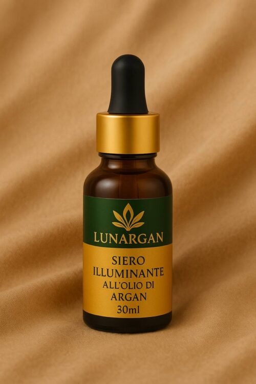 Siero viso illuminante naturale con olio di Argan puro 30ml - Lunargan
